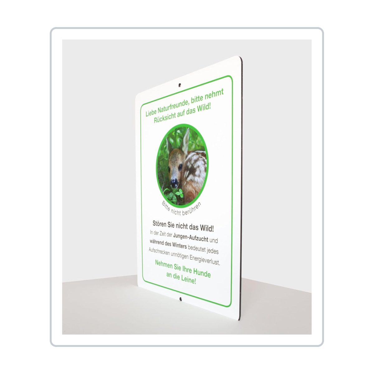 AllesKlaro® - Hinweisschild - Wildschutz Info Tafel - Hunde an die Leine - stabi