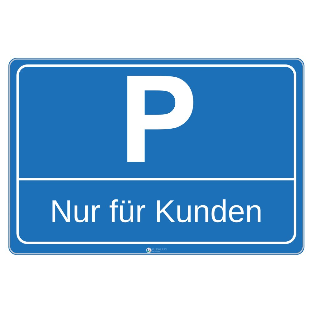 Nur für Kunden - Schild - Querformat - blau - 4 mm Alu Verbundplatte