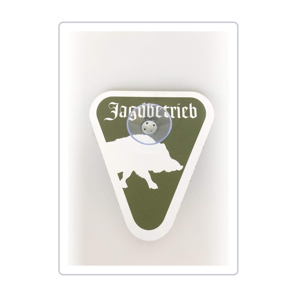 Allesklaro Digitaldruck Jagdbetrieb Schild mit Saugnapf - Verschiedene Motive