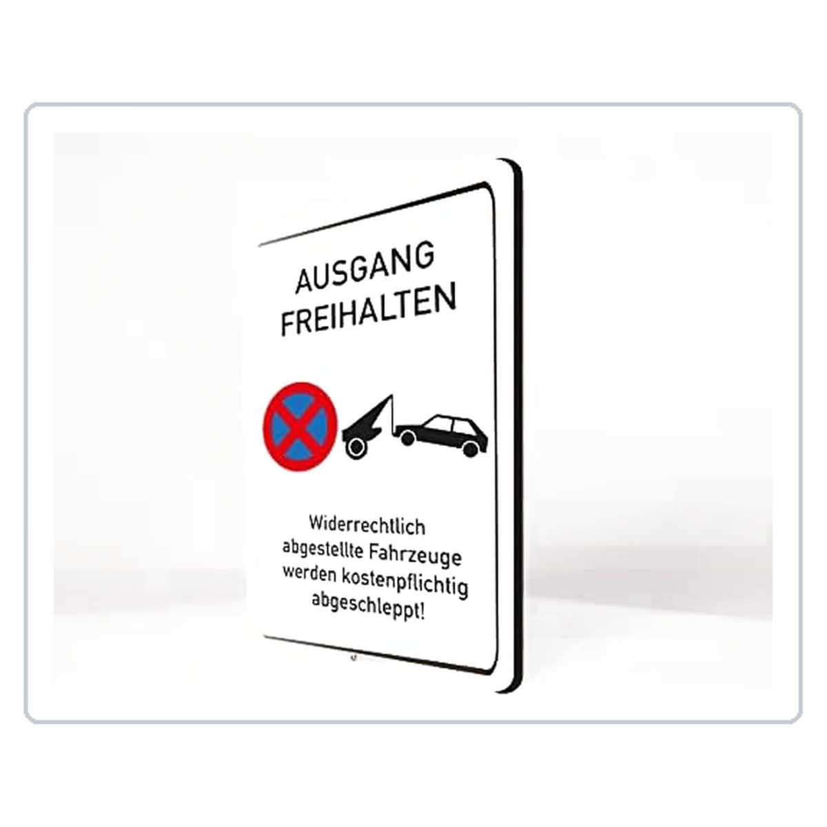 Ausgang freihalten - Schild - 4 mm Alu Verbundplatte - Hochformat