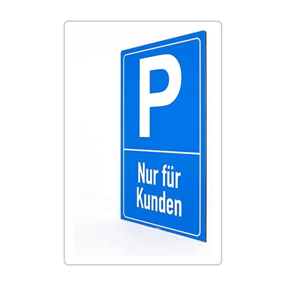 Nur für Kunden - Parkplatz Schild - Hochformat - blau - 4 mm Alu Verbundplatte