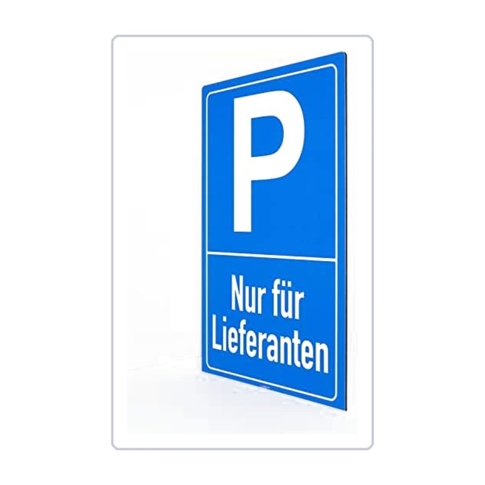 Nur für Lieferanten - Schild - Hochformat - blau - 4 mm Alu Verbundplatte