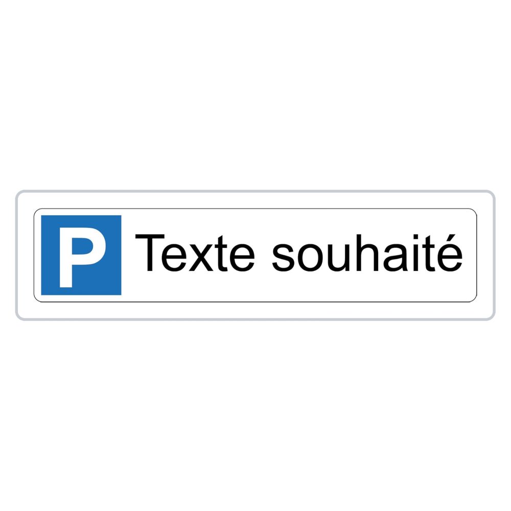 WUNSCHTEXT - Kennzeichen Parkplatz - zweizeilig - 52 x 11 cm - 4 mm Alu