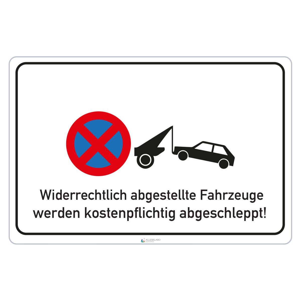 Parken verboten - Schild - 4 mm starke Alu Verbundplatte