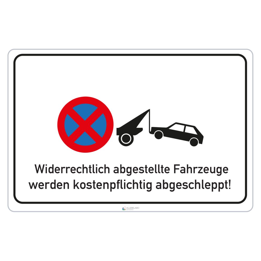 Parken verboten - Schild - 4 mm starke Alu Verbundplatte