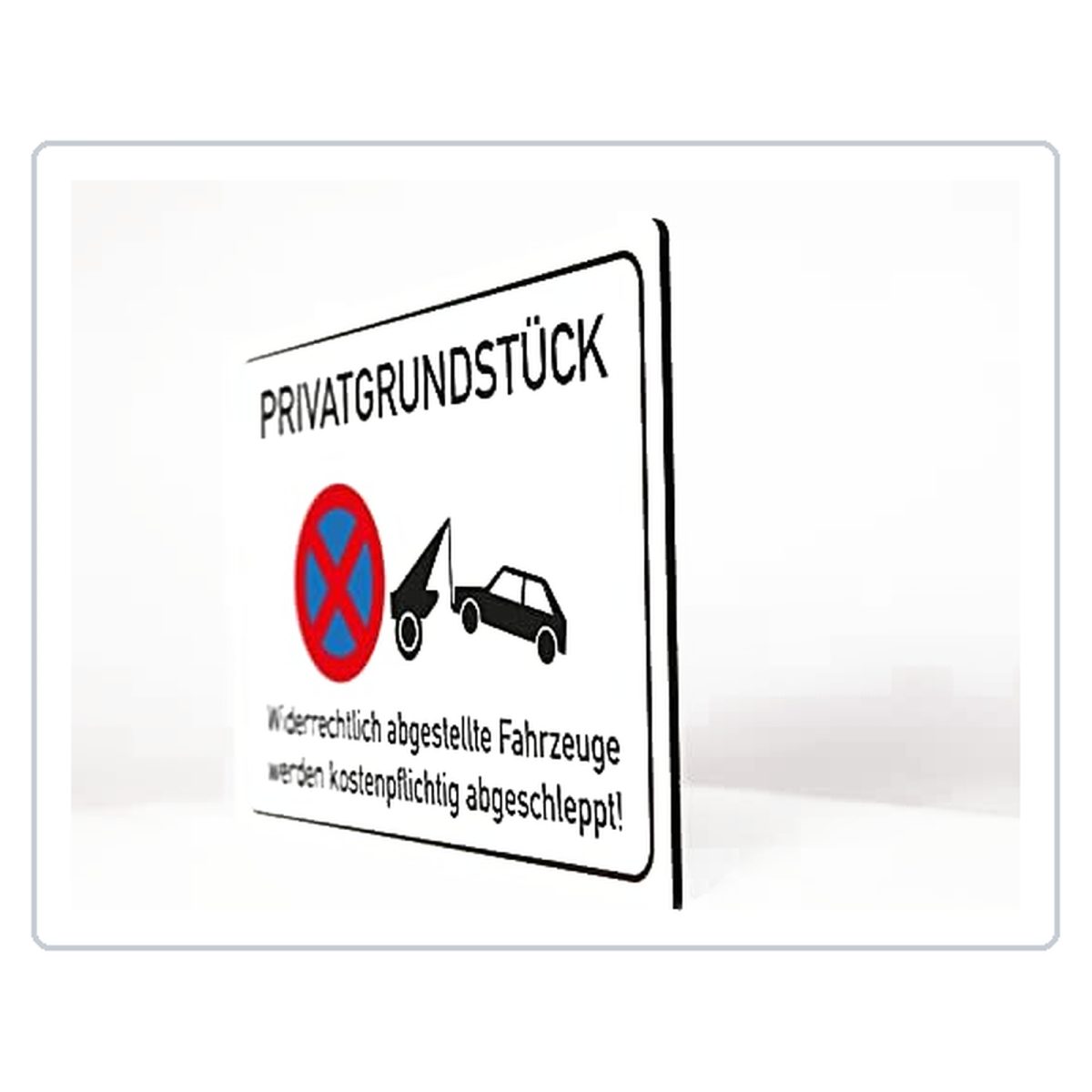 Privatgrundstück - Schild - 4 mm Alu Verbundplatte