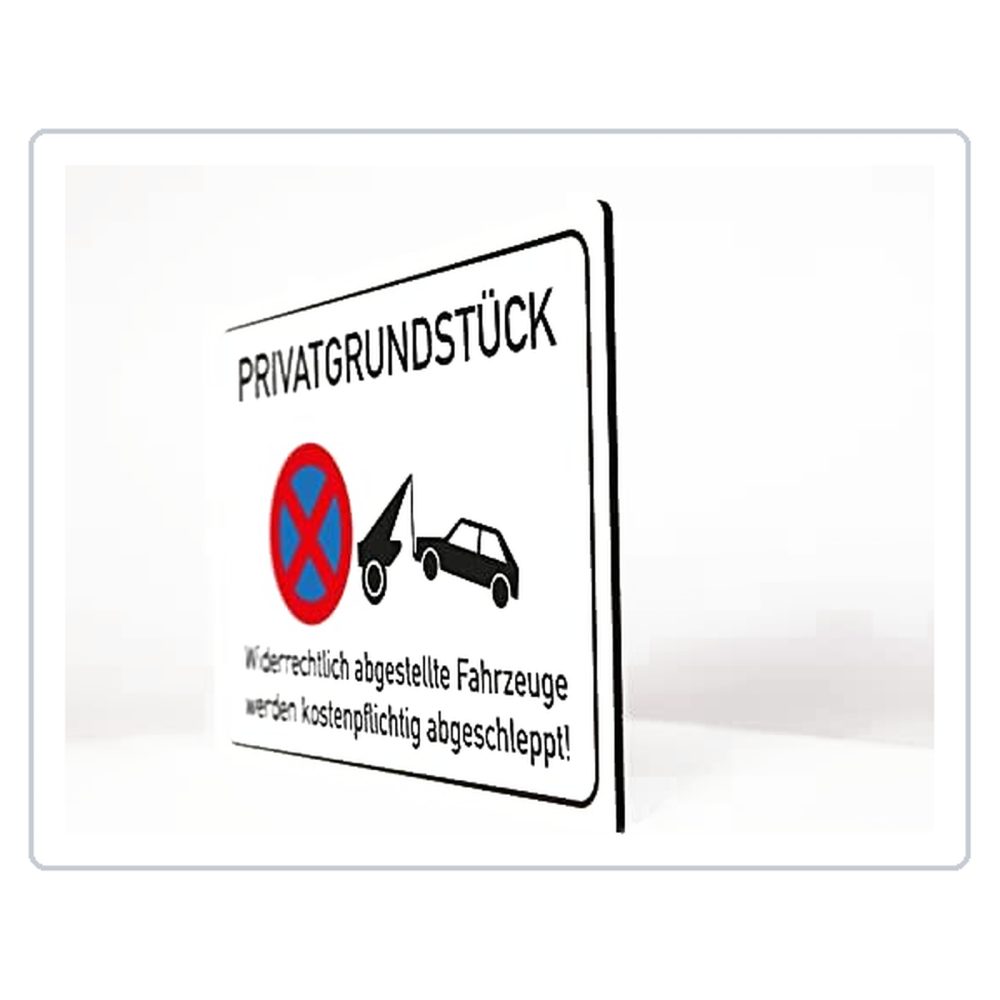 Privatgrundstück - Schild - 4 mm Alu Verbundplatte