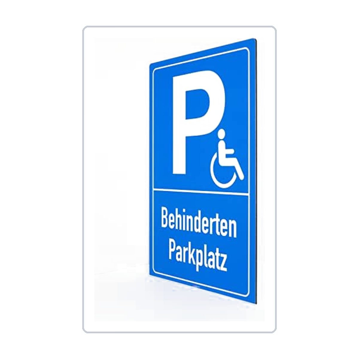 Behinderten Parkplatz - Schild - Hochformat - blau - 4 mm Alu Verbundplatte