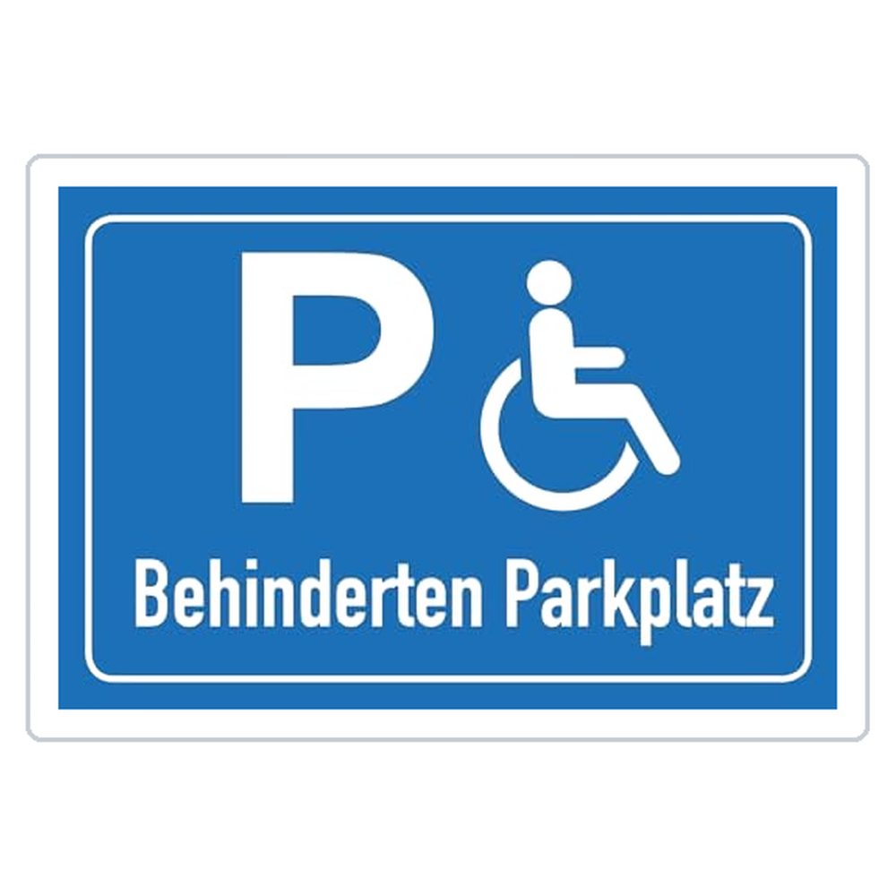 Nur für Behinderte - Schild - Querformat - blau - 4 mm Alu Verbundplatte