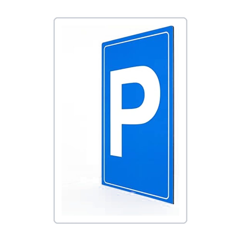 Parkplatz - Schild - Hochformat - blau - 4 mm Alu Verbundplatte