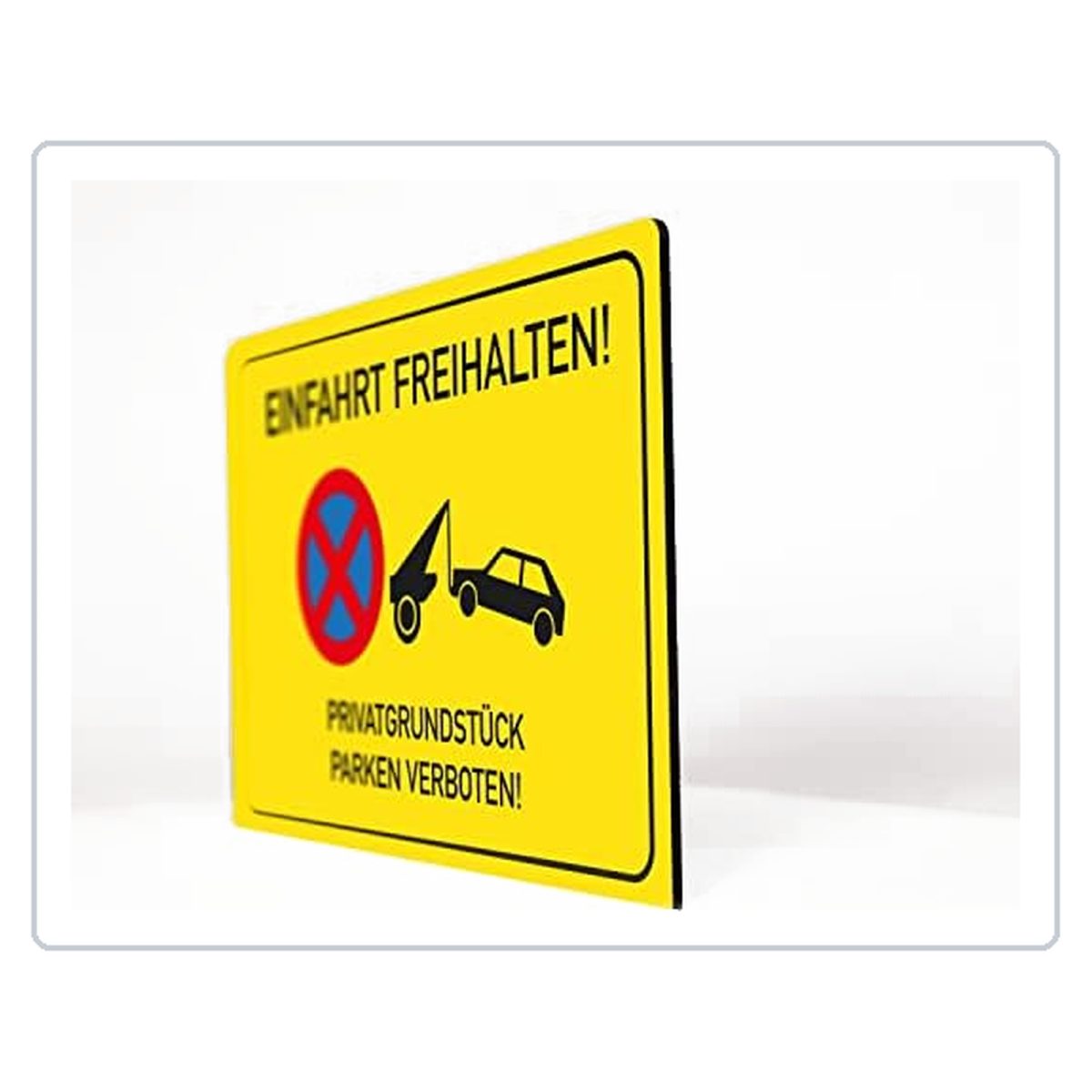 Einfahrt freihalten - Privatgrundstück - Schild - gelb - 4 mm Alu Verbund
